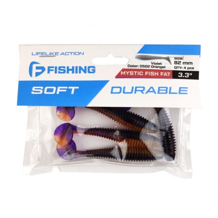 Виброхвост FLAGMAN Mystic Fish Fat 3,3" #0502 Violet / Orange Виброхвост FLAGMAN Mystic Fish Fat 3,3" #0502 Violet / Orange
