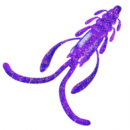 Приманка ZUB NIMFA 35мм (1,4") -12шт, (цвет 610) фиолетовый с блестками