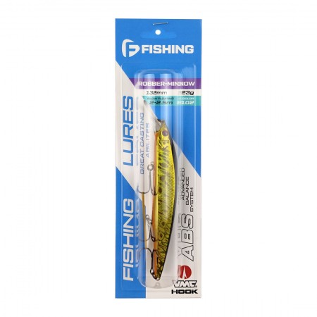 Воблер FLAGMAN Robber-Minnow 132MR-SF 23г цвет F102 Воблер FLAGMAN Robber-Minnow 132MR-SF 23г цвет F102
