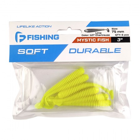 Виброхвост FLAGMAN Mystic Fish 3'' #127 Lime Chartreuse