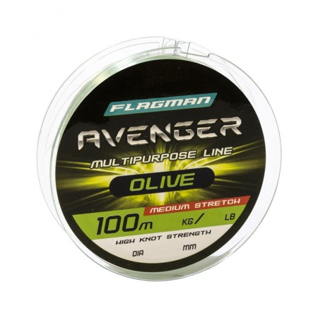 Леска FLAGMAN Avenger Olive Line 100m 0,20mm