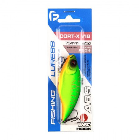 Воблер FLAGMAN Cort-X VIB 75S 21г цвет F104 Тонущий
