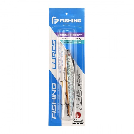 Воблер F-FISHING Robber Minnow 132MR-SF 132мм 2,0-2,5м 23г F101 Медленно всплывающий Воблер F-FISHING Robber Minnow 132MR-SF 132мм 2,0-2,5м 23г F101 Медленно всплывающий