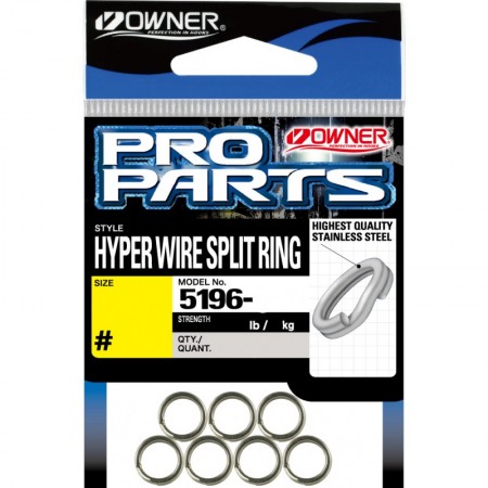 Кольцо заводное OWNER Split Ring Hyper Wide steel №5 9шт