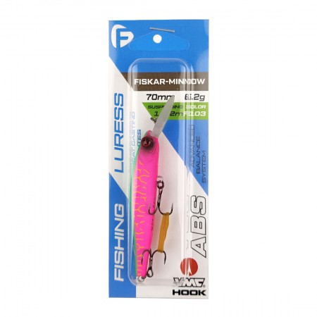 Воблер FLAGMAN Fiskar-Minnow 70DR-SP 6,2г цвет F103 Суспендр