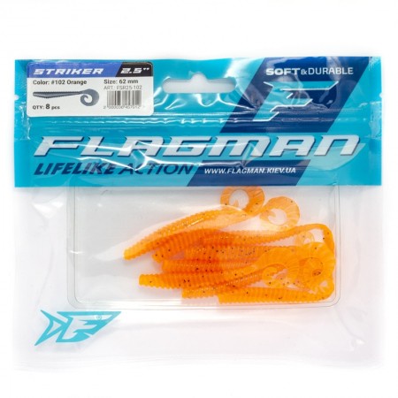 Твистер FLAGMAN Striker 2.5'' #102 Orange