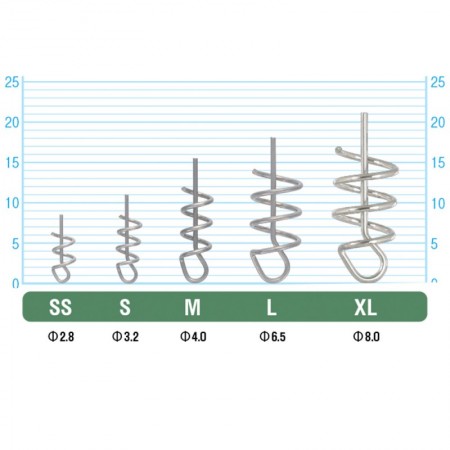 Спираль для приманок OWNER Centering Pin Spring nickel №M 8шт