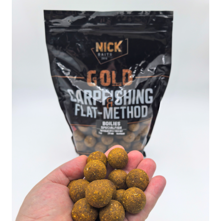 Прикормка рыболовная бойлы растворимые NICK BAITS GOLD "SF 24 мм" Тигровый орех; 1 кг