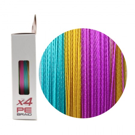 Шнур RUZZA X4 150м Multicolor 0,06мм 2,7кг/6lb