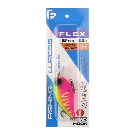Воблер FLAGMAN Flex 55F 0.3-0.6m 9,5g цвет 477 Воблер FLAGMAN Flex 55F 0.3-0.6m 9,5g цвет 477