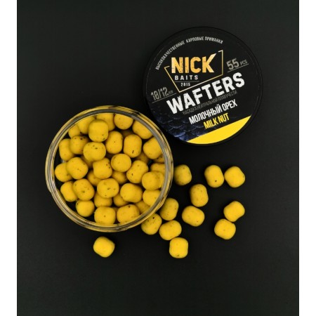 Насадка рыболовная NICK BAITS "WAFTERS 10/12 мм" Молочный орех; банка 55 шт
