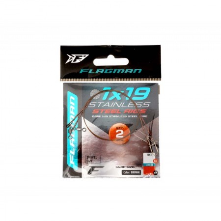 Поводок FLAGMAN X19 5кг 20см 2шт (уп10шт)