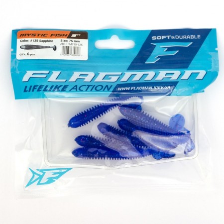 Виброхвост FLAGMAN Mystic Fish 3'' #125 Sapphire