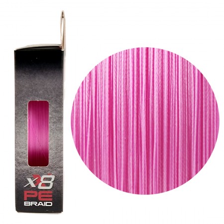 Шнур RUZZA X8 150м Pink 0,12мм 9,1кг/20lb
