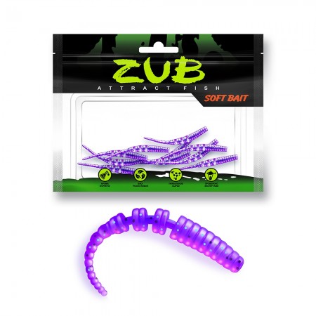 Приманка ZUB CRAZY LEECH 50мм-10шт, (911) машинное масло с блестками