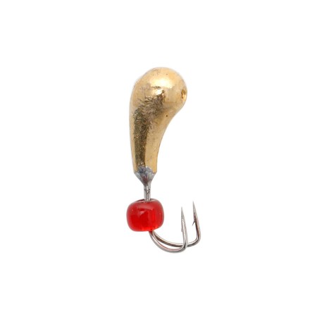 Мормышка вольфрамовая FLAGMAN "Коза Чесночинка с бисером" d=3 зол