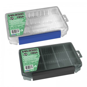 Коробка для рыбалки MEBAO (205*145*30 мм) (3 отделения (12 вставок-перегородок), Черный)