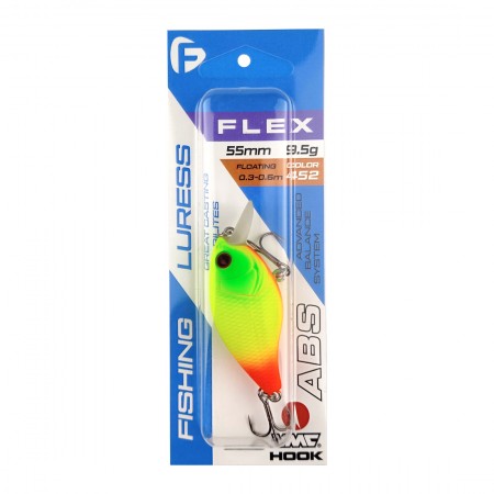 Воблер FLAGMAN Flex 55F 0.3-0.6m 9,5g цвет 452 Воблер FLAGMAN Flex 55F 0.3-0.6m 9,5g цвет 452