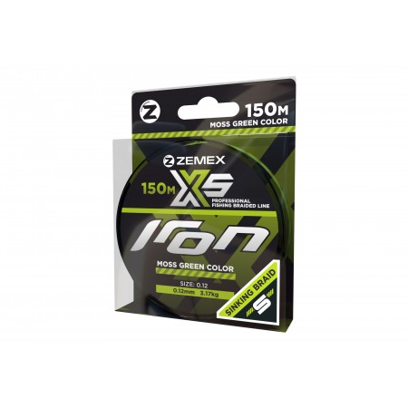 Плетеный шнур ZEMEX IRON X5 150 m, d 0.12 mm, moss green