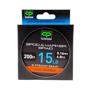 Шнур плетеный CARP PRO Deligth под спод-маркер PE X8 Fluo оранжевый 0,16мм 15lb 200м