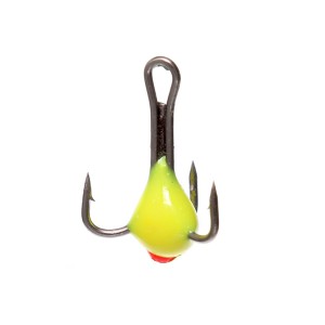 Тройник FLAGMAN с флуоресцентной цветной каплей №10 шартрез (5шт.)