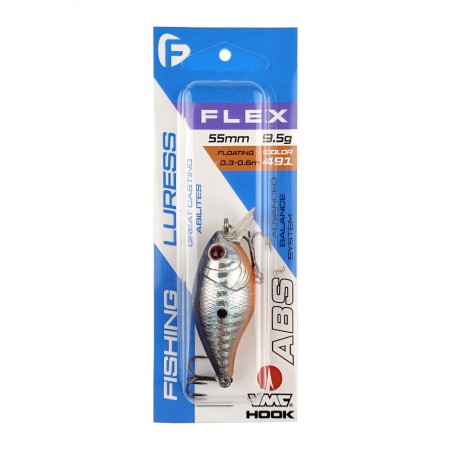 Воблер FLAGMAN Flex 55F 0.3-0.6m 9,5g цвет 491 Воблер FLAGMAN Flex 55F 0.3-0.6m 9,5g цвет 491