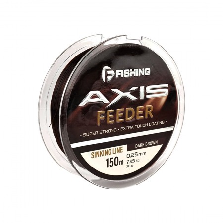 F-FISHING Леска Axis Feeder Line Dark Brown 150м 0,25мм 7,25кг 16lb