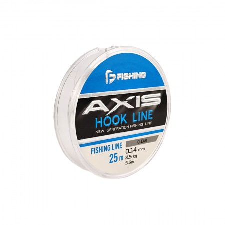 F-FISHING Леска Axis Hook Line Clear 25м 0,14мм 2,15кг 5,5lb