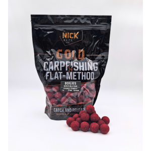 Прикормка рыболовная бойлы растворимые NICK BAITS GOLD "SF 24 мм" Клубника; 1 кг