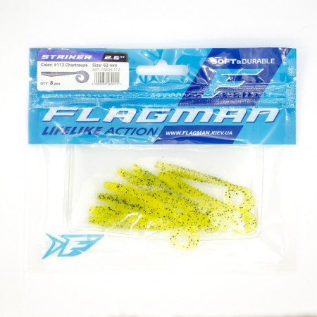 Твистер FLAGMAN Striker 2.5'' #112 Chartreuse