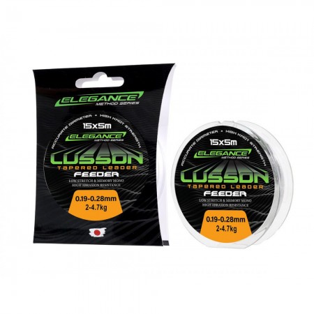 ELEGANCE METHOD Лидер Lusson Tapered Leader 15X5м  0,19мм-0,28мм 2-4,7кг