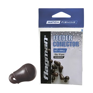 Фидерный коннектор для поводка FLAGMAN 10шт.(BIG+small) BROWN