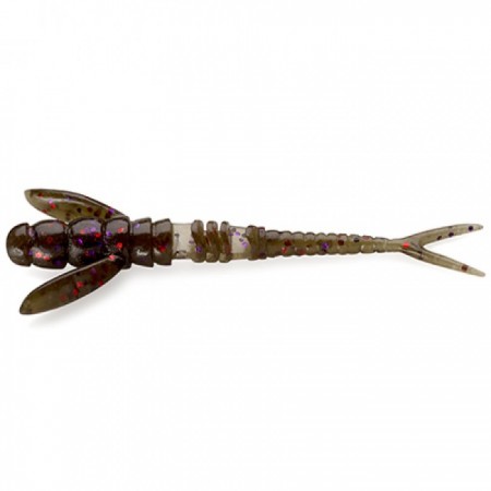 Приманка FISHUP Flit 3" (8pcs.), #050 - Green Pumpkin Brown/Red & Purple