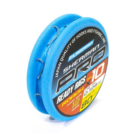 Готовые поводки FLAGMAN Sherman Pro Roach Ready Rigs 0,128,#12,80cm