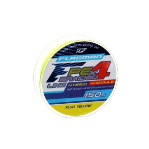 Шнур FLAGMAN PE Hybrid F4 150m FluoYellow 0.16mm 9,1кг/20lb