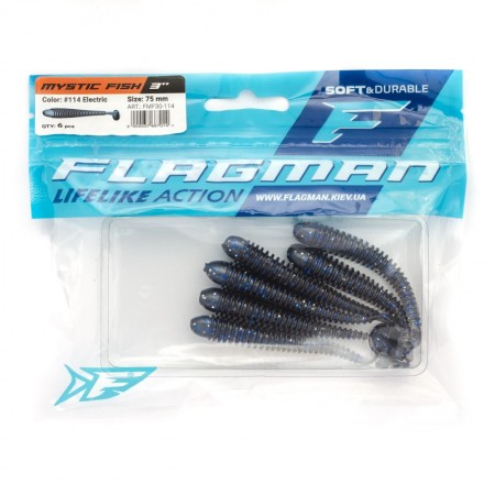 Виброхвост FLAGMAN Mystic Fish 3'' #114 Electric