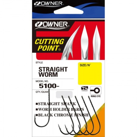 Крючок OWNER Straight Shank BC №2/0 6шт