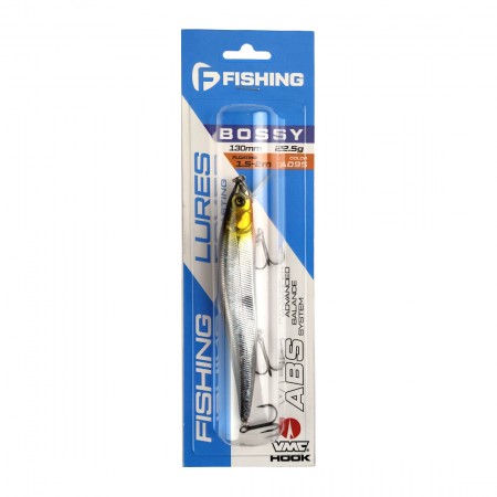 Воблер F-FISHING Bossy 130мм 22,5г 1,5-2,0м A095 Плавающий