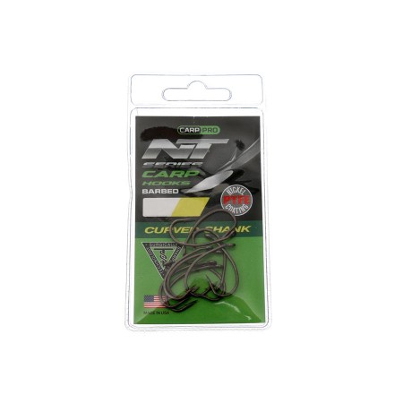 Крючки Карповые CARP PRO Curved Shank NT Series № 6 Nickel Teflon