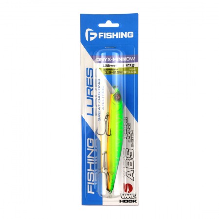 Воблер FLAGMAN Onyx-Minnow 128SP 21г цвет F104 Суспендр