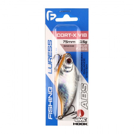 Воблер FLAGMAN Cort-X VIB 75S 21г цвет F101 Тонущий