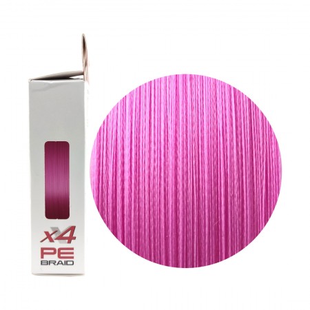 Шнур RUZZA X4 150м Pink 0,10мм 4,6кг/10lb