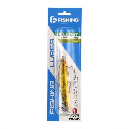 Воблер F-FISHING Hellcat 110SP 110мм 16г 0,5-1,0м 487 Суспендр