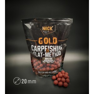 Прикормка рыболовная бойлы растворимые NICK BAITS GOLD "SF 24 мм" Клюква-Кальмар; 1 кг