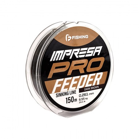 F-FISHING Леска Impresa Pro Feeder Dark Brown 150м 0,261мм 6,55кг 14,1lb