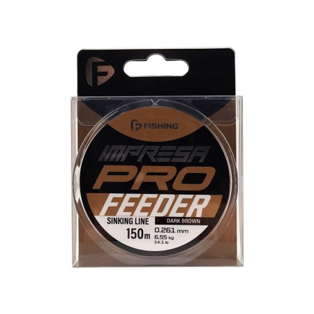 F-FISHING Леска Impresa Pro Feeder Dark Brown 150м 0,261мм 6,55кг 14,1lb