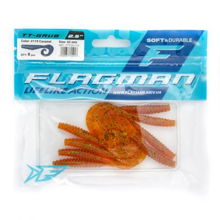 Твистер FLAGMAN TT-Grub 2.5'' #119 Caramel