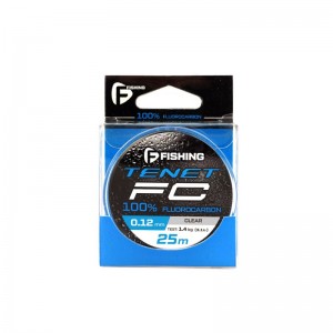 Леска F-FISHING Tenet Fluorocarbon 25м 0,12мм 1,4кг/3,1lb