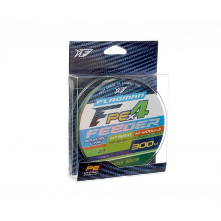Шнур FLAGMAN PE Hybrid F4 Feeder 300м Moss Green 0,14мм 7,7кг