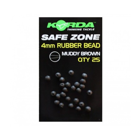 Бусина резиновая KORDA Rubber Bead Brown 4мм